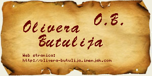 Olivera Butulija vizit kartica